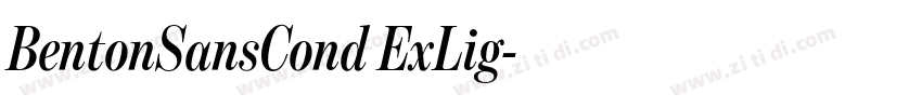 BentonSansCond ExLig字体转换